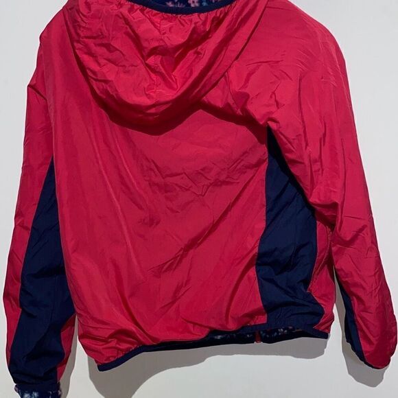 Eddie Bauer Kids Dark Pink Reversible Full Zip Fleece Hooded Jacket Size Large - Picture 4 of 11